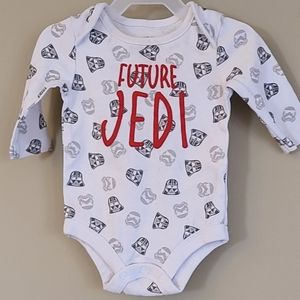 Star Wars "Future Jedi" white long sleeved onesie/bodysuit